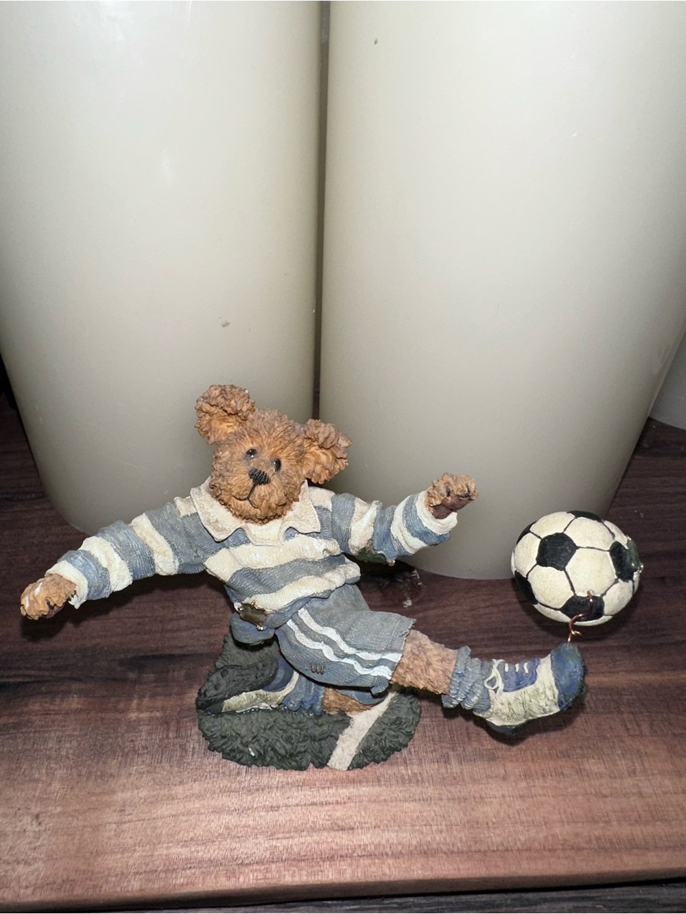 Boyds Bears Bearstone Chris Striker Score!!! LE 451/1192 Soccer Figuring 2002